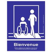 Panneau accessibilit handicap