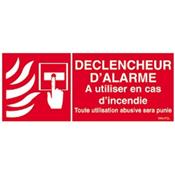 Dclencheur d'alarme incendie + ""Toute utilisation abusive sera punie