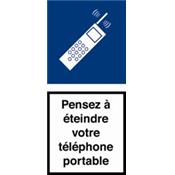 Signal d'information Eteindre Portable