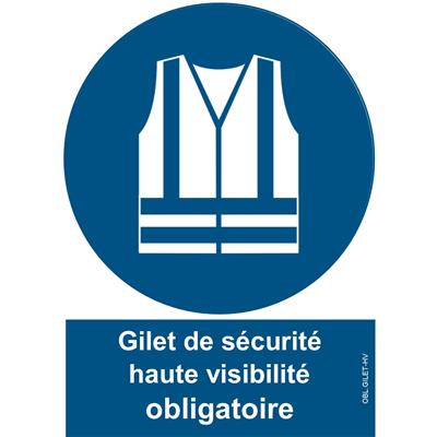 Port du gilet de sécurité haute visibilité obligatoire