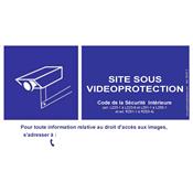 Panneau de site sous videoprotection en vitrophanie