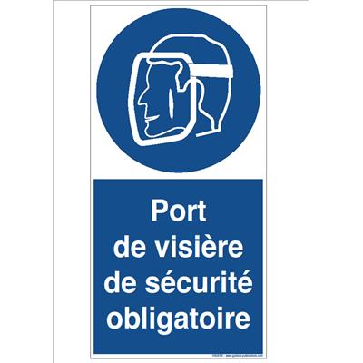 Panneau d'Obligation port d'une visière