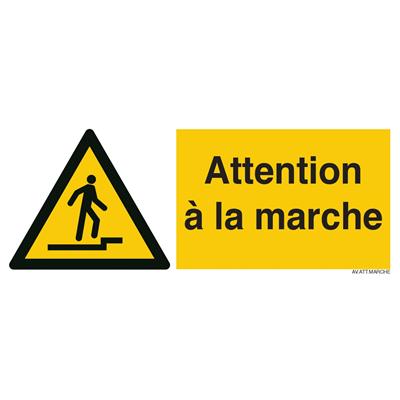 Panneau signalant attention marche