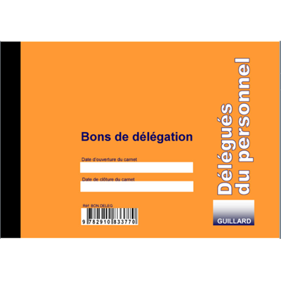 Carnet de Bons de délégation