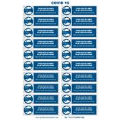 Signal Lavez-vous les mains au gel hydroalcoolique - lot de stickers -