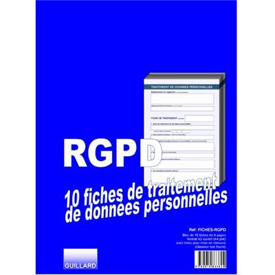 Fiches RGPD de traitement des données