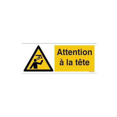 Panneau attention tête