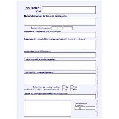 Registre RGPD de traitement des données personnelles , RGPD ...