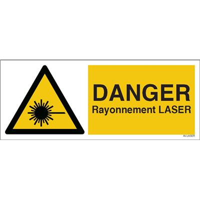 Panneau danger laser