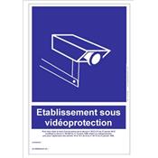 Panneau de videoprotection en vitrophanie