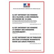 Affiche PROTECTION DES MINEURS ALCOOL A EMPORTER A4