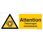 panneau de danger demarrage automatique