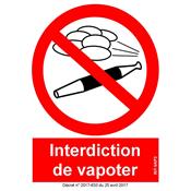 PANNEAU INTERDICTION DE VAPOTER