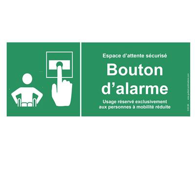 SIGNAL BOUTON D'ALARME pour espace d'attente sécurisé PMR