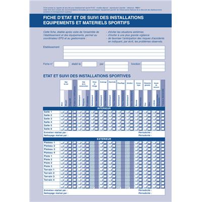 Fiche d'état et suivi des équipements sportifs