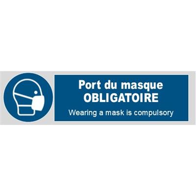 Signal PORT DU MASQUE OBLIGATOIRE - lot de stickers en vinyle -