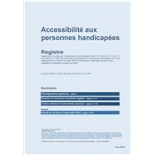 Registre d'accessibilité des personnes handicapées en ERP et IOP