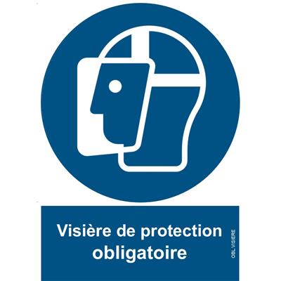 Port d'une visière de protection obligatoire