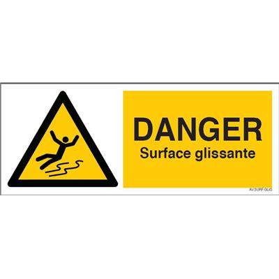 Panneau de danger surface glissante