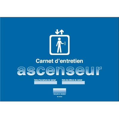 Carnet entretien pour ascenseur en triplicata