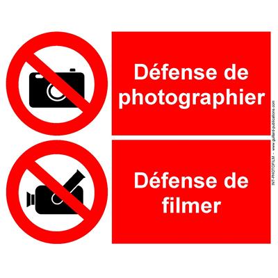 Signal interdiction de photographier ou filmer