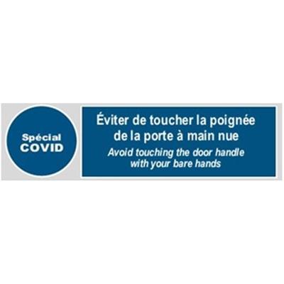 Signal Eviter de toucher la poignée de la porte à main nue - lot de stickers -