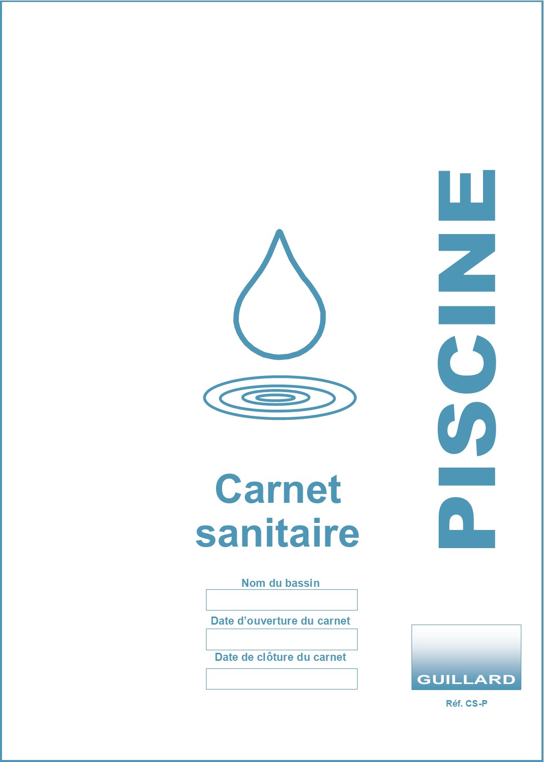 Carnet sanitaire des eaux de PISCINE