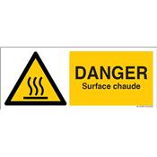 Panneau de danger surface chaude