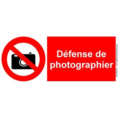 Panneau interdiction de Photographier