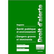 Registre unique de consignation d'alerte (dangers graves, sant publique et environnement)