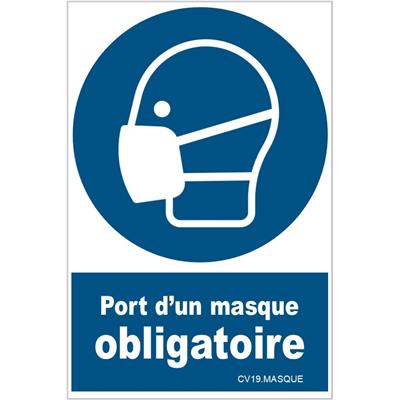 Panneau obligation port masque