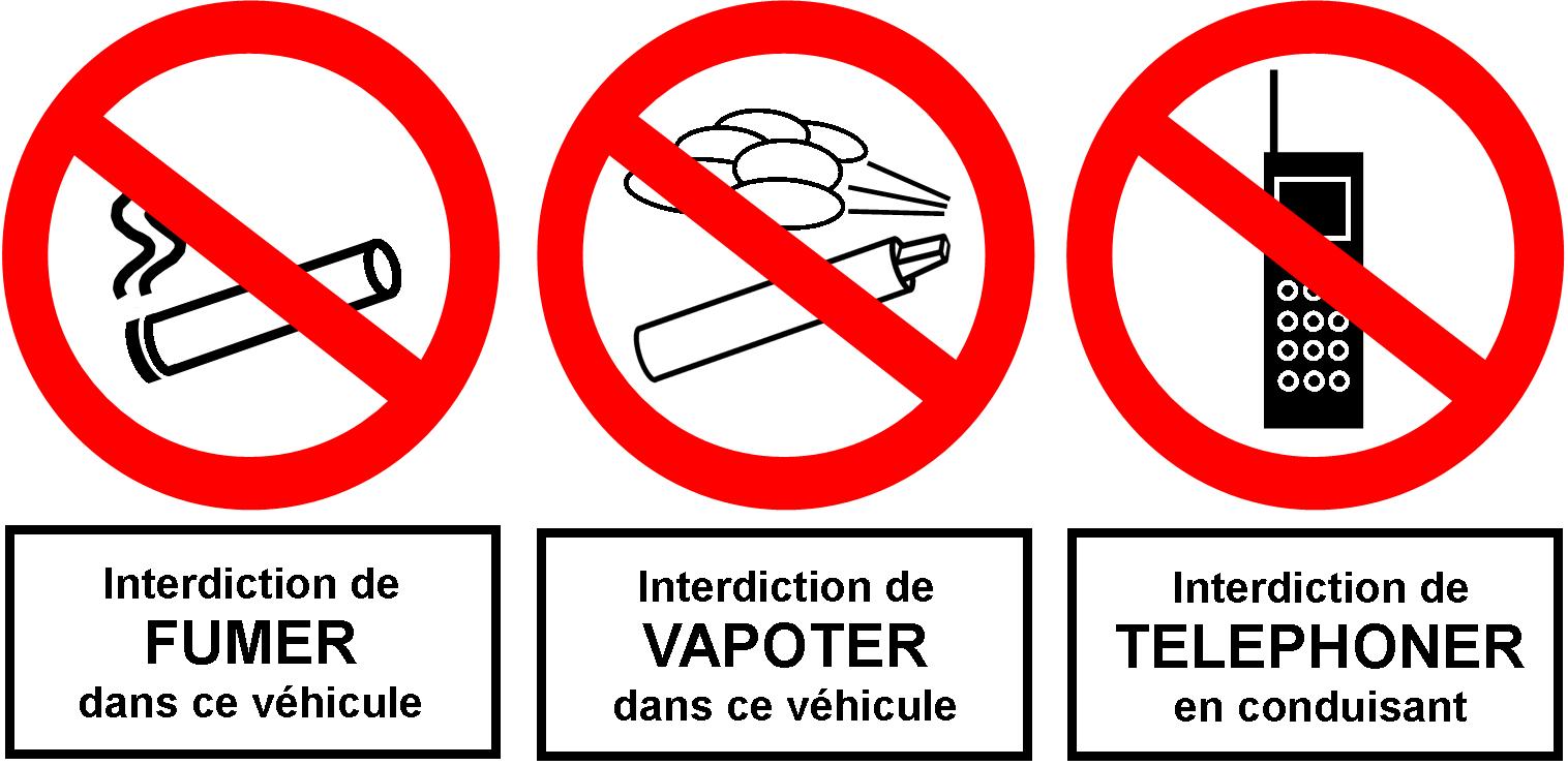 Lot De 3 Autocollants 3D 'Interdiction De Fumer' - Ø 5 Cm - Adhésif Fort Résistant - Pour Voiture, Bureau, Porte