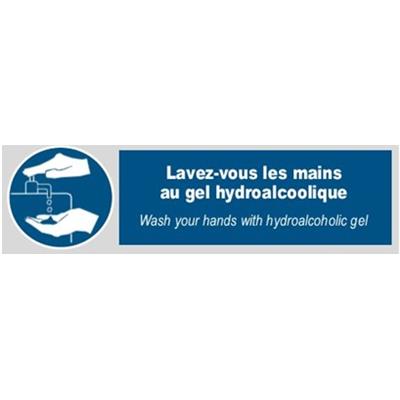 Signal Lavez-vous les mains au gel hydroalcoolique - lot de stickers -