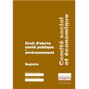 Registre droit d'alerte sant publique et environnement