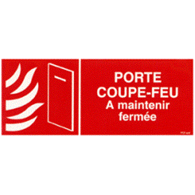 Porte coupe feu à maintenir fermée