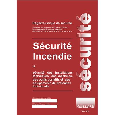 Registre sécurité incendie ERP et ERT