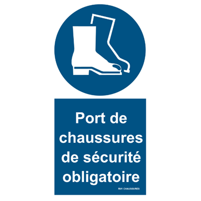 Panneau d'Obligation de protection des Pieds